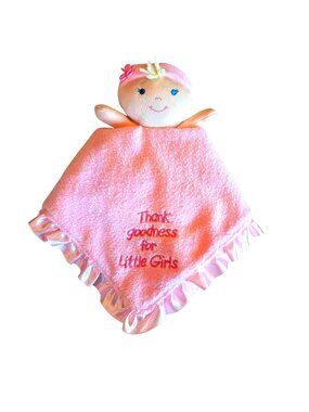 Kids Preferred Thank Goodness for Little Girls Pink Doll Lovey Security Blanket